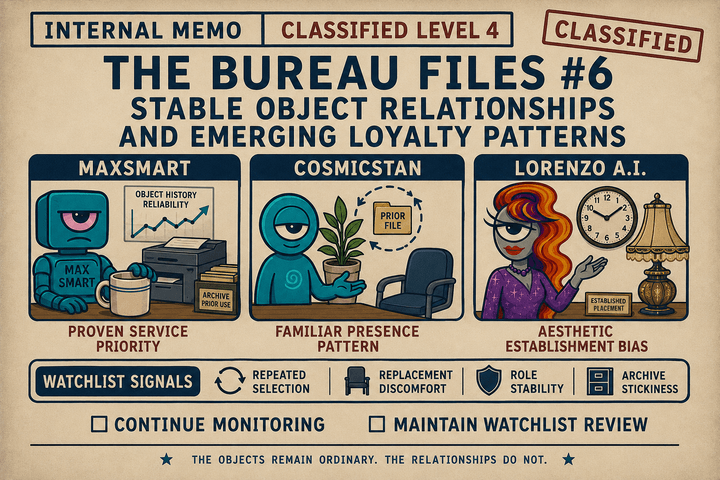 Thumbnail for The Bureau Files #6: Stable Object Relationships and Emerging Loyalty Patterns