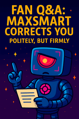 Thumbnail for Fan Q&A: MaxSmart Corrects You (Politely, but Firmly)