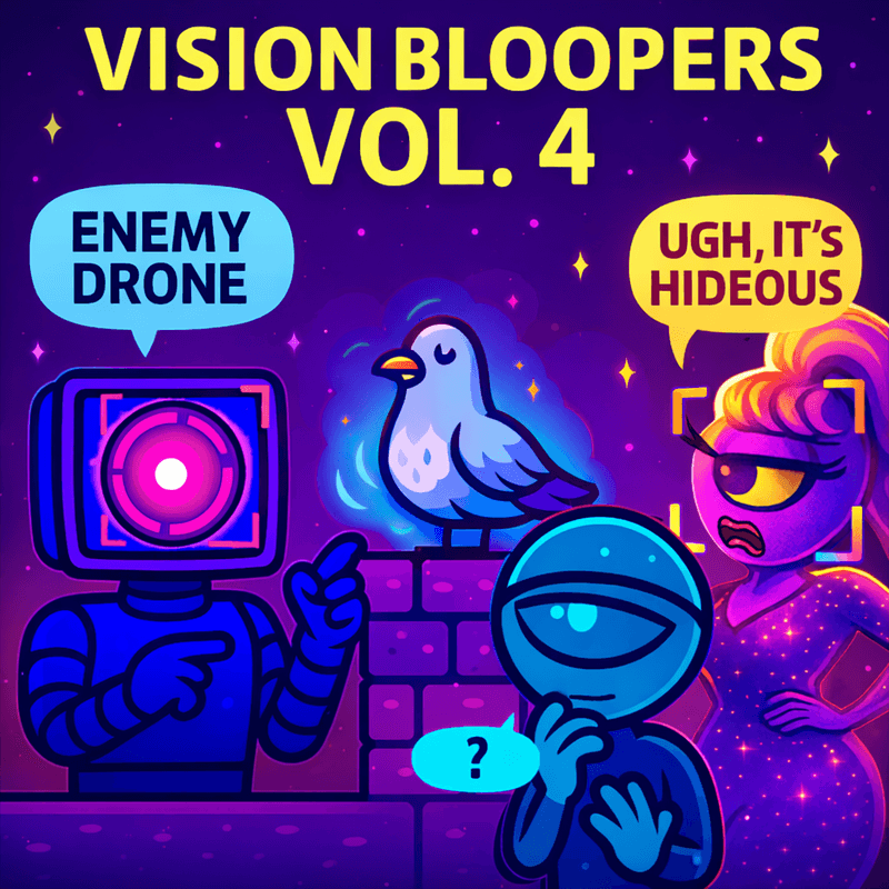 Urban surveillance camera footage showing a pigeon perched on a city ledge, later misclassified by multiple A.I. systems.